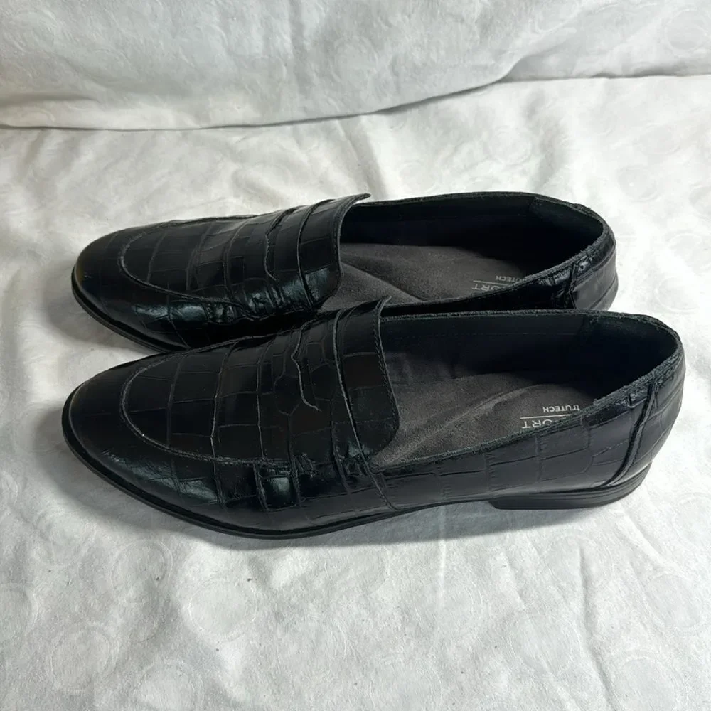 Women’s Black Rockport Penny Loafers size 9.5 - Picture 7 of 10